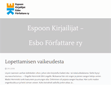 Tablet Screenshot of espoonkirjailijat.fi